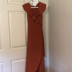 CATO long dress, color burnt orange, size x-small